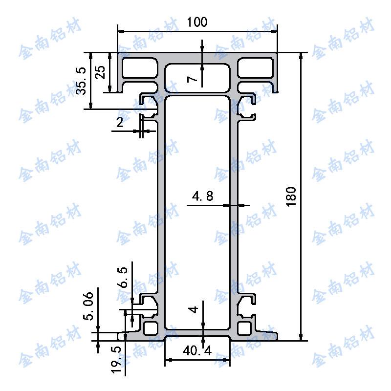 自动化仓储设备铝0轨道铝合金AGV堆垛QHJ机轨铝型工材导轨加18*10