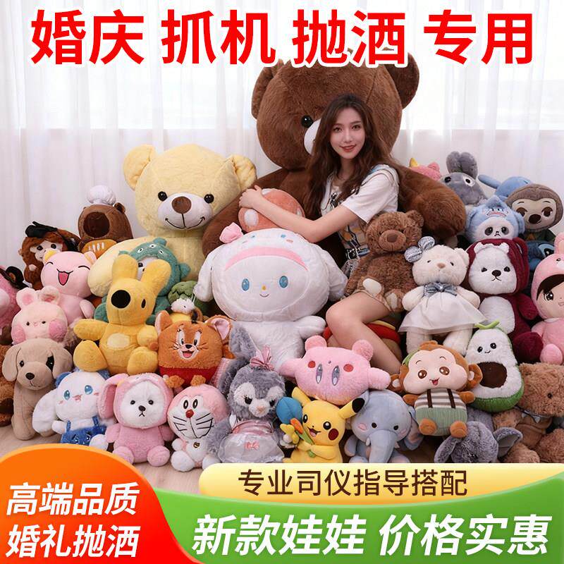 精品毛绒玩具公仔婚庆抛洒娃娃活动大熊套餐娃娃机可用小玩偶