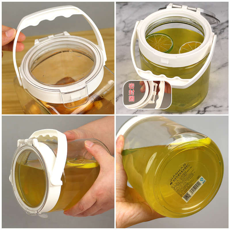 食品级玻璃密封罐子方形泡菜坛子家用腌菜储存物罐圆形蜂蜜泡酒瓶