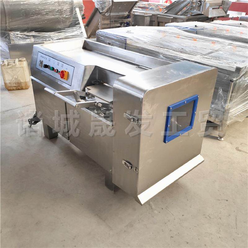 诸城小型304切丁机厂家 晟发牌微冻肉切丁机 一次成型肉类切块机