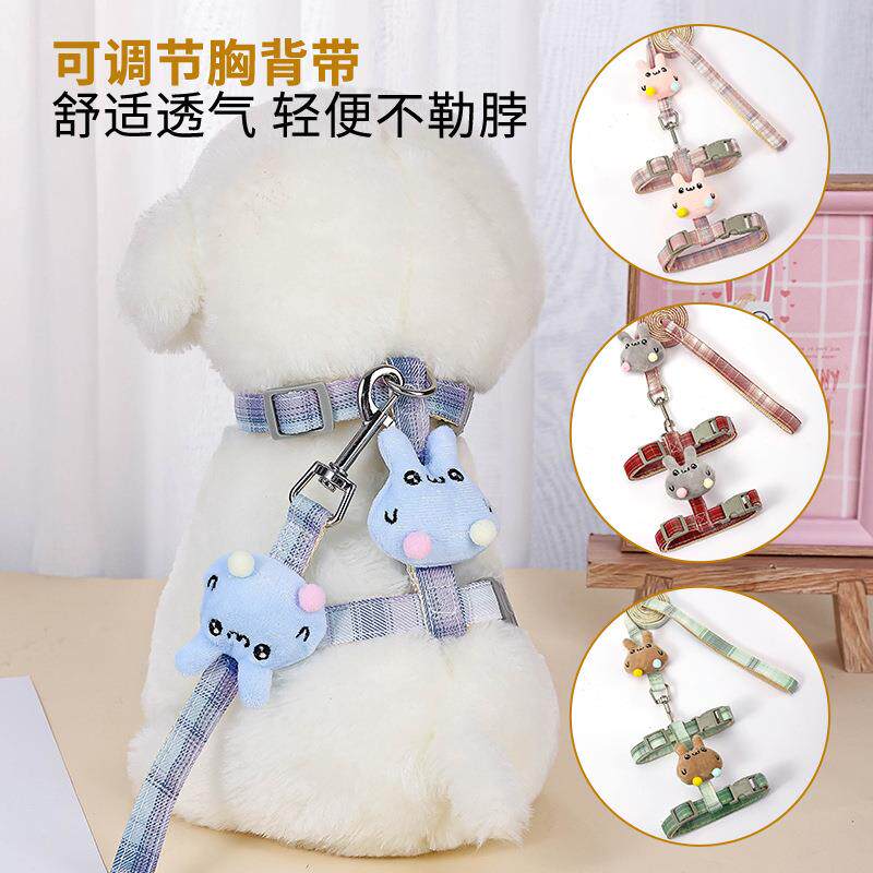 猫咪牵引绳专用四季溜猫遛猫绳防挣脱可调节猫绳子牵引猫拴猫绳链