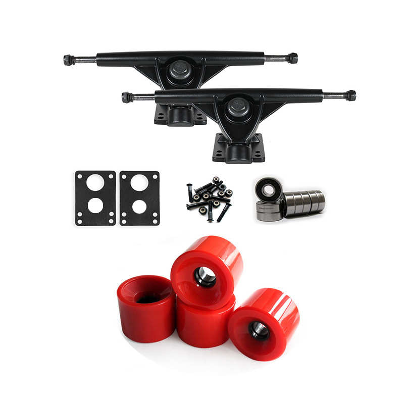 7inch轮6mm 70mm钉长板垫片ub支架滑板冲浪板含桥 35mm套装轴承