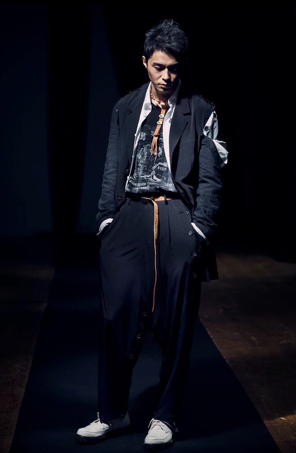 Yohji Yamamoto 21SS Structured Side Button Pants — back