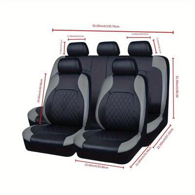Deluxe pu Leather Car Seat Covers Comfortable Universal跨境