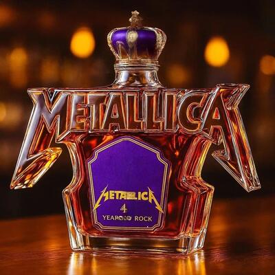跨境新款METALLICA“44 YEARS OFROCK 44年摇滚限量版威士忌酒瓶