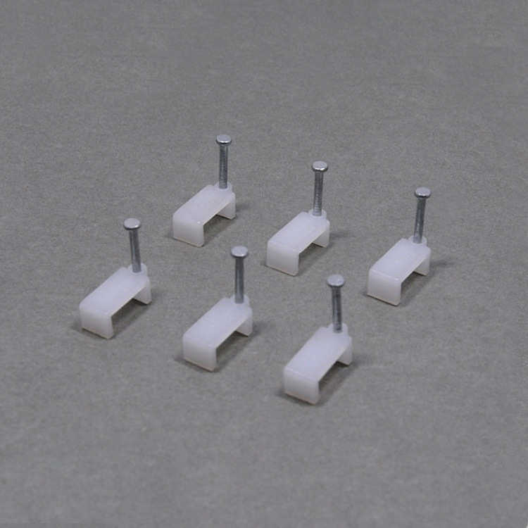 钢钉线卡 方型 扁型10mm足量1000只 线扣线卡 布线用品 瓷白本白