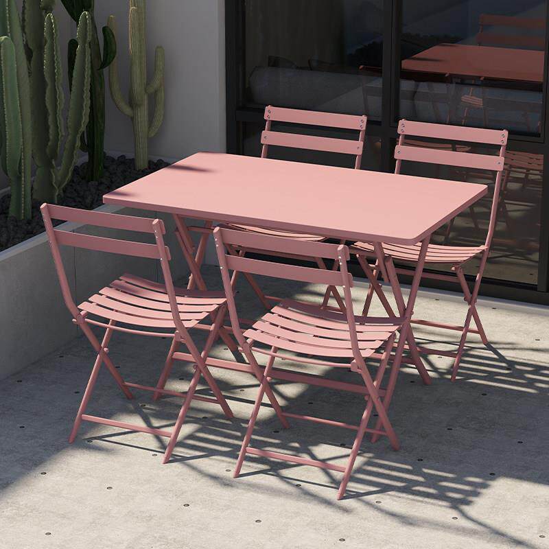 户外ins风休闲折叠桌椅室外洽谈桌椅组合网红奶茶咖啡店桌子椅子