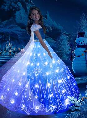Uporpor Frozen Princess Elsa Up Dress for Girls Ki群峮峮裙子
