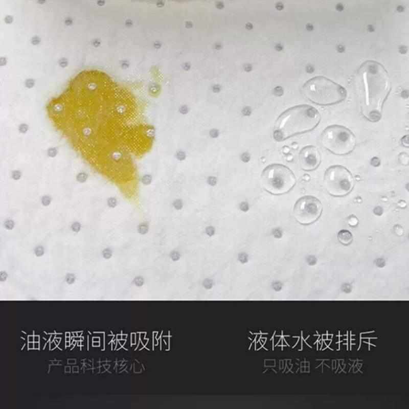 工业吸油棉片吸附棉溢油漏油吸油毡吸污垫吸收材料100片白