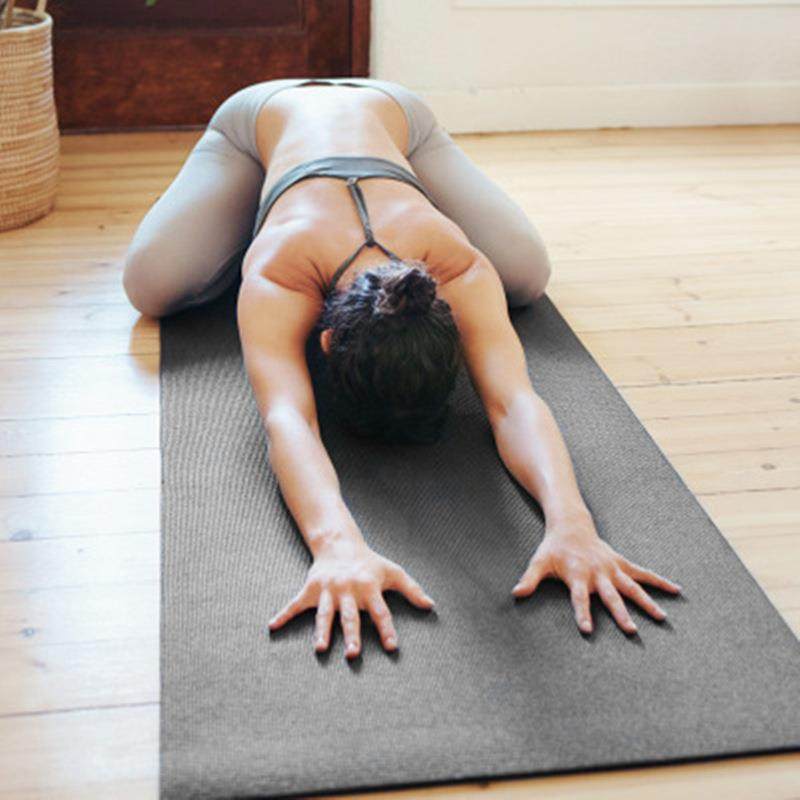 跨境厂家高密度PVC黑垫健身瑜伽馆铺馆耐用瑜伽垫yogamat