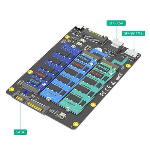 1个 颜色：黑色 材质：塑料 三合一SSD转SFF-8611-8654-SATA （出