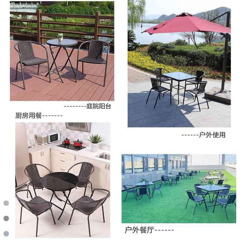 简易吃饭家用餐桌椅子便携摆摊桌玻璃圆方F*户外可折叠桌子小户型