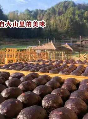 黄冈罗田英山特产猪血豆腐粑尿泡豆腐农家柴火烟熏猪血丸子红豆腐
