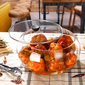 加厚大口腌咸菜缸酱菜缸酱菜坛子玻璃缸泡菜坛子酸野摆摊超市梦诺