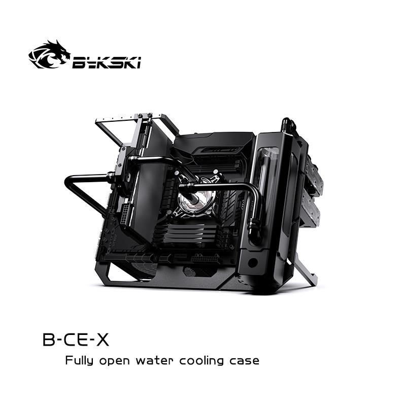 Bykski全铝开放式水冷机箱 黑色B-CE-X立卧两用机箱架 DIY展示散