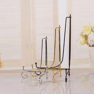 支架底座铁艺实心欧式展示样品圆形盘子支架磁盘支架cd钟表支架