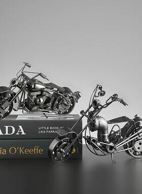 复古工业风铁艺汽车模型电视柜办公室桌面摆件男生男孩男朋友送礼