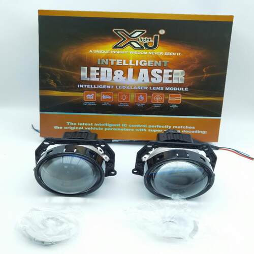 汽车LED大灯3寸双光透镜50W远近一体XJ H4 H7 LED无损双光透镜