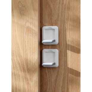 移门锁扣推拉门防夹手衣柜防猫开门固定卡扣限位器儿童窗户安全锁
