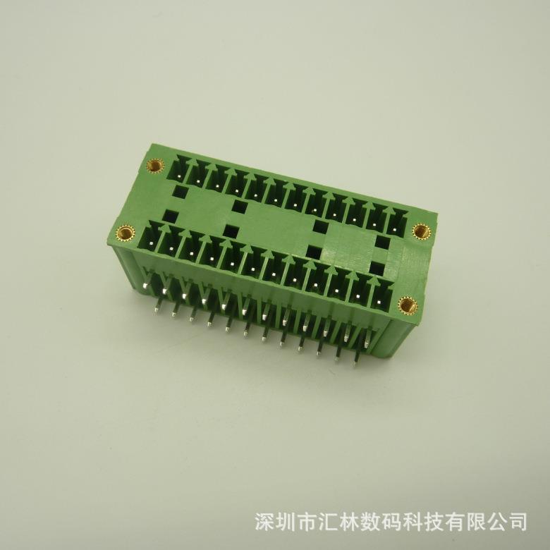 深圳汇林WF83L-3.81mm双排针座体积小省空间双层连接器-接线端子