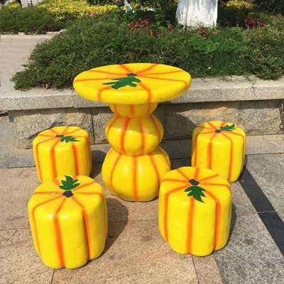 璃钢水果座椅雕塑户外园林绿地乐游ali-6692场广场商场小区地美陈