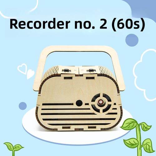 录音机2号 diy小发明留声机科学实验木质自制手工材料包stem教具