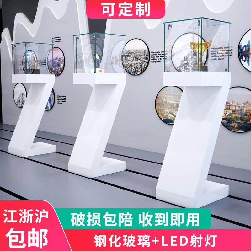 产品创意字母木质模型烤漆珠宝玻璃样品展览展会展示柜展示柜展台