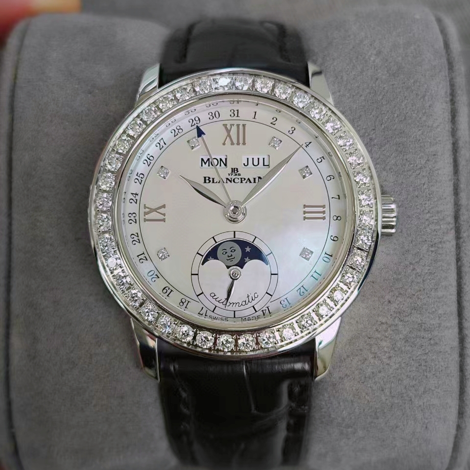 公价14.9万】98新宝珀女装原钻2360-4691A自动机械女士手表33.7mm