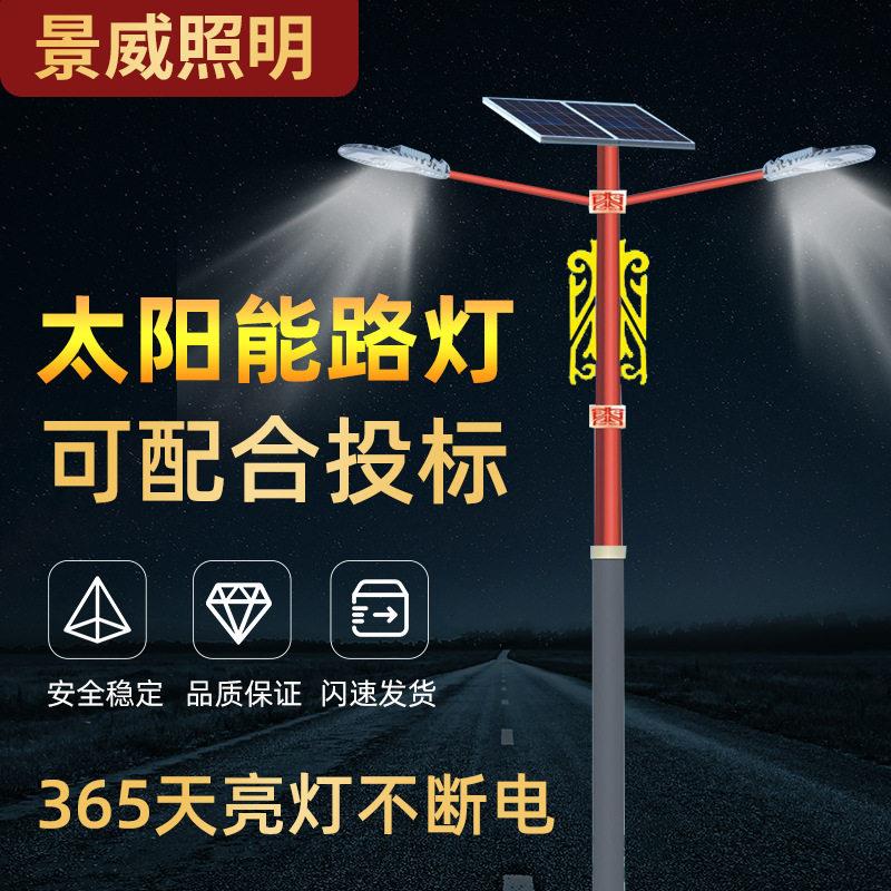 少数民族特色双头路灯农村改造一体化智能感应光能路