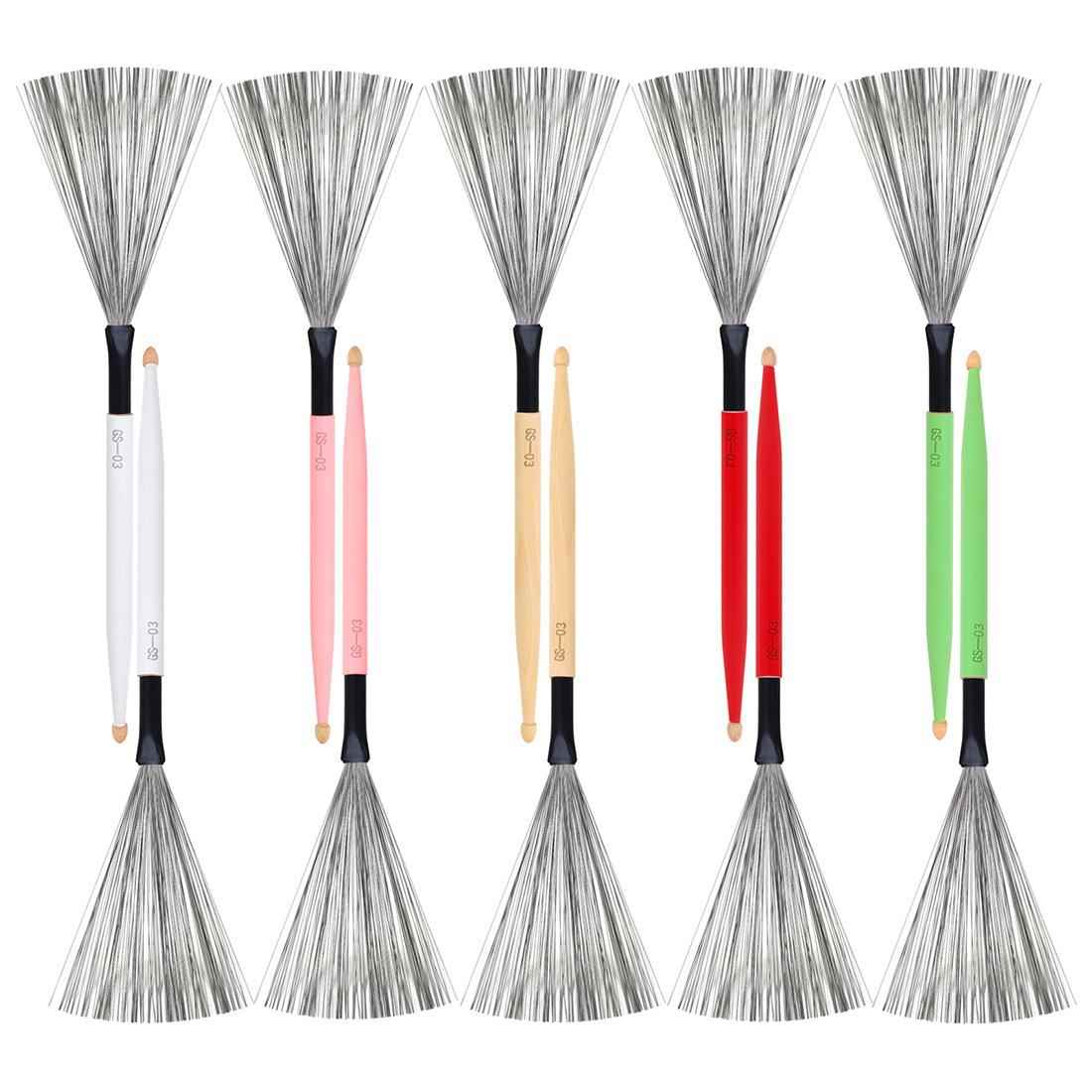 架子鼓鼓刷钢刷双用型专业爵士鼓鼓槌枫木鼓棒束棒打击乐器配件