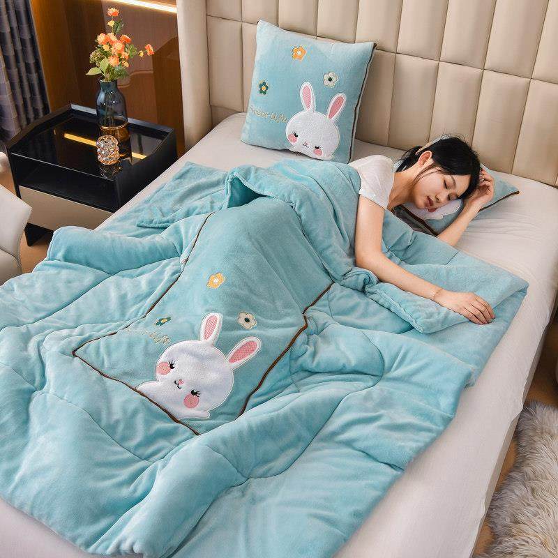 加厚折叠抱枕被子两用牛奶绒空调毯子午睡办公室汽车载枕头二合一,居家布艺,抱枕被,淘宝优惠券,粉丝福利购,淘宝优惠卷