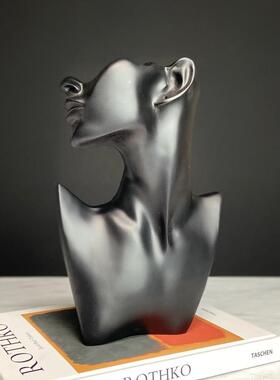 树脂象人头摆件首饰展示架质珠宝品ESQ展示道列具样板房陈装抽饰