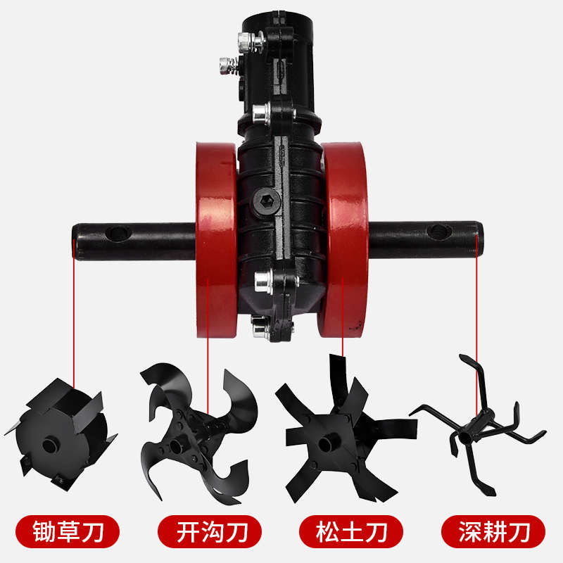 割草机除草轮通用电动松土轮开沟轮深耕翻土配件大全防缠草刀片