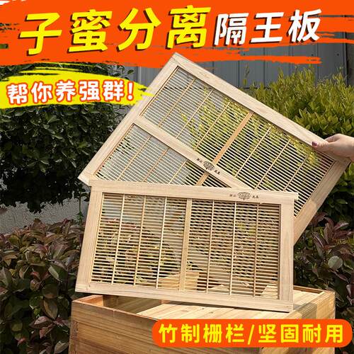 隔王板中蜂意蜂立式平面蜂王防逃片栅巢框式竹制隔王板蜂箱蜂具