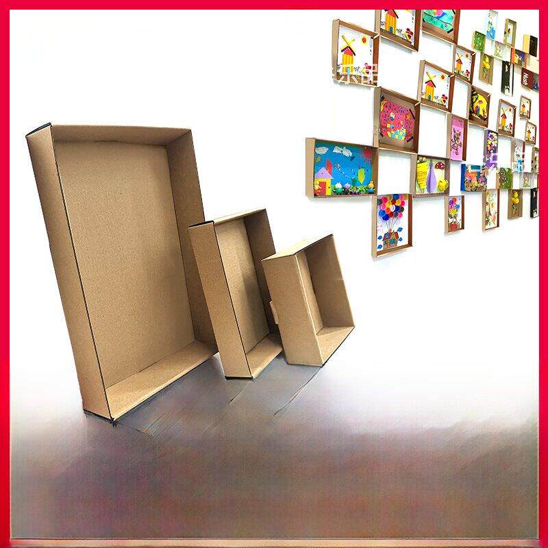 谷乐品幼儿园牛皮纸盒环创绘画作品展示墙饰贴美工区角教室布置