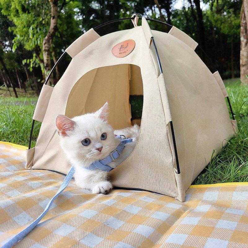 猫咪帐篷户外露营猫窝四季通用躲避屋夏季清凉降温半封闭式宠物窝
