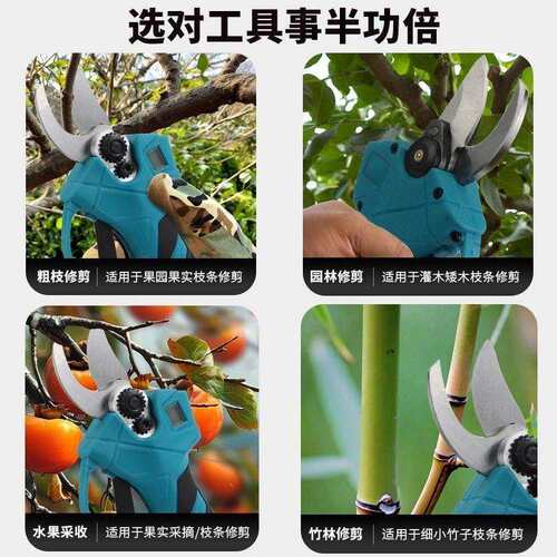 新款锂电修枝充电式套电园林剪剪SAR家动用便携无线粗枝果枝剪装