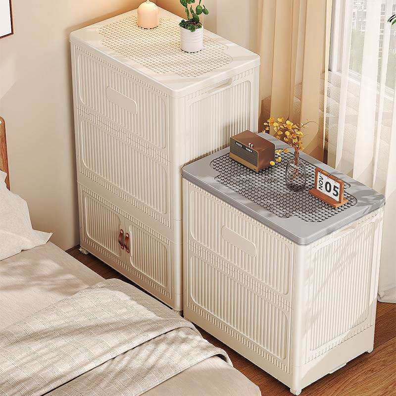 衣服收纳箱整理箱大容量超大家用翻盖带轮可折叠衣物被子储物柜