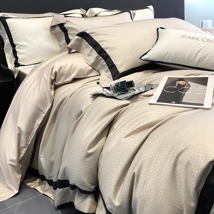 MLC34817春0夏季高奢1尔2支天被丝棉四件套冰丝莱赛提花丝滑套床