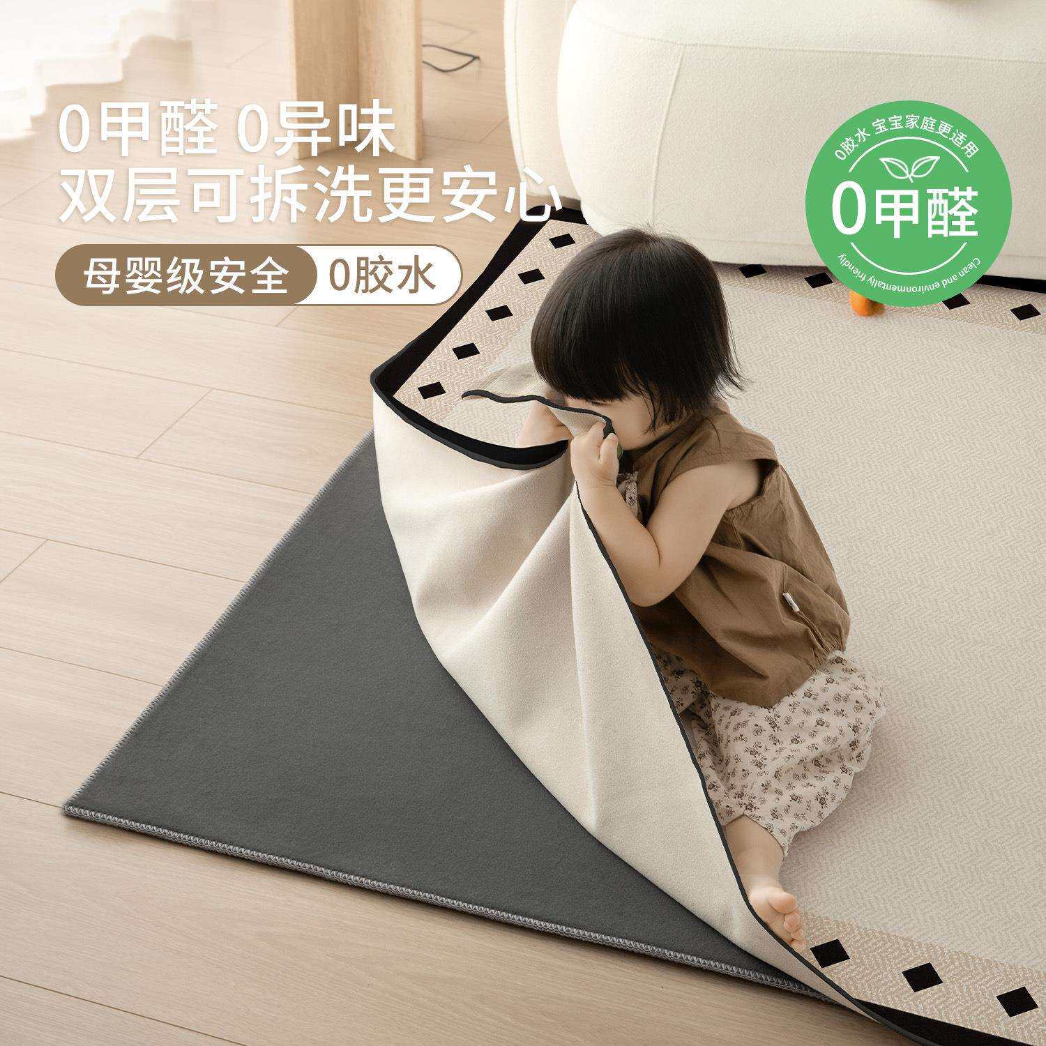 地毯客厅可机洗双层可拆洗2025新款地毯轻奢高级书房沙发茶几地垫