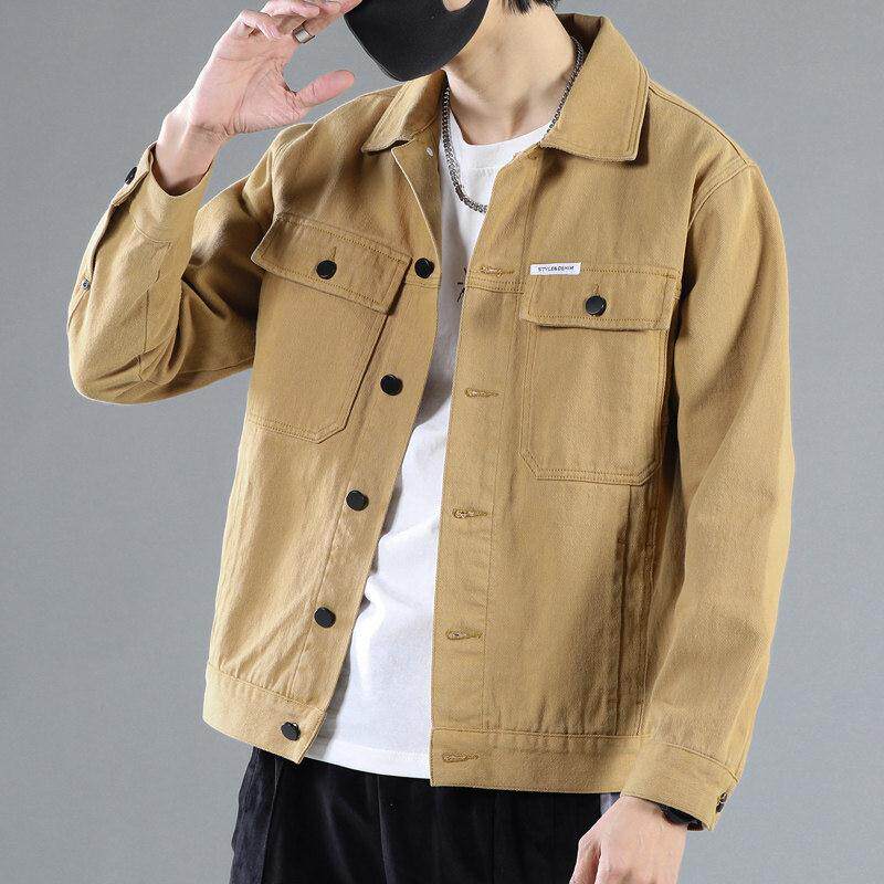 海来阿木明星同款牛仔外套男2026新款休闲修身短款高级感夹克春秋