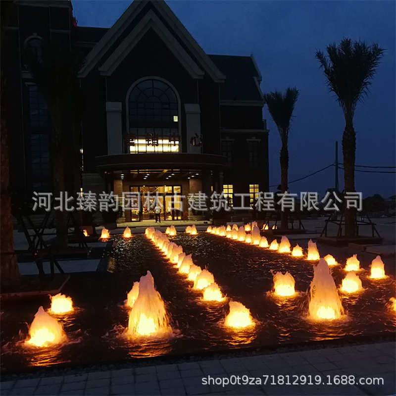 玉柱喷泉广场涌泉大型旱地音乐喷泉流水涌泉景观波光泉气爆泉工程