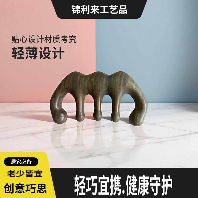 按摩梳檀木梳通头部经络梳子头疗女士面部头皮大宽齿刮痧