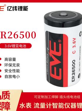亿纬锂电池3.6v ER26500流量计智能水表燃气表热量表C 2号电池组