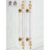 定制玻璃门拉手对装 大门拉手酒店别墅防盗门木门浴室门把手黑色