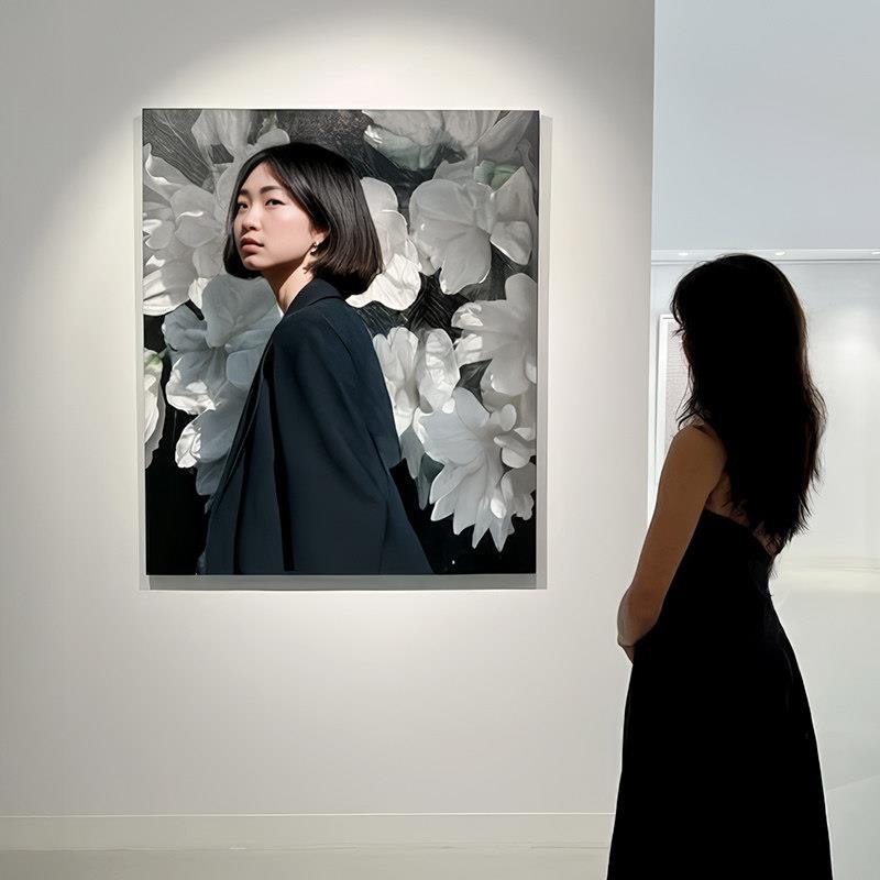 高端定制照片版画大尺寸艺术微喷打印相片冲洗背景墙无框装饰画