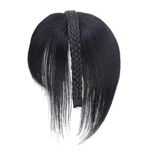 发箍刘海一体真发遮白发神器假发发片头顶前额的头饰遮盖发卡发套