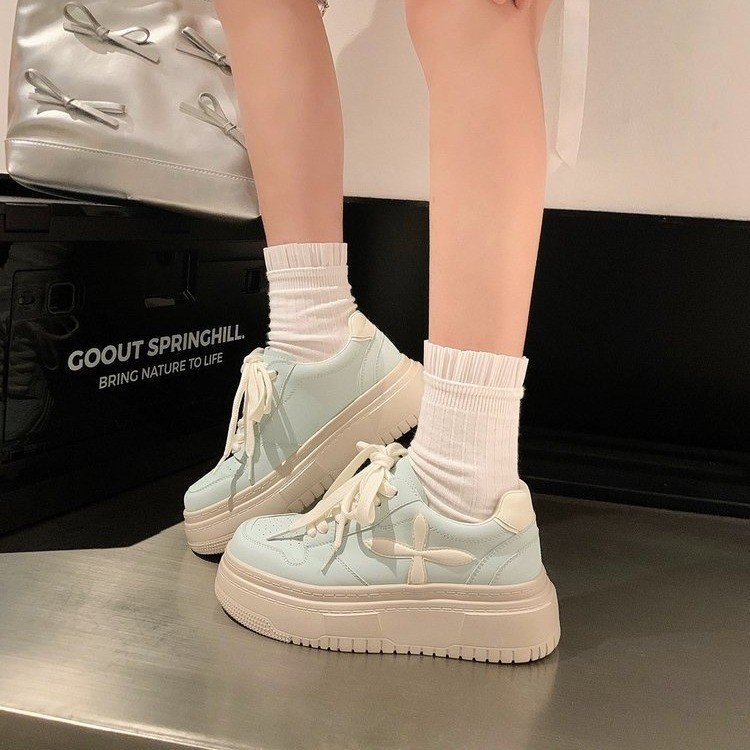 四季休闲百搭小白增高板鞋老爹鞋