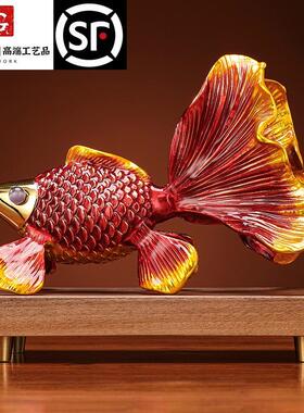 Gardenia《金玉满堂》纯铜金鱼摆件创意家居客厅酒柜装饰乔迁礼品