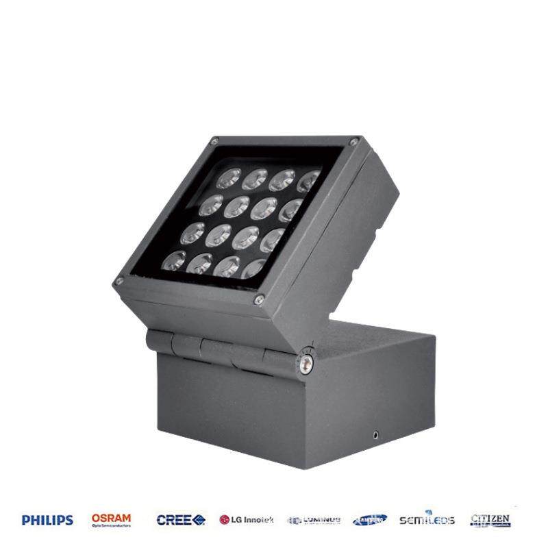 一束光聚光射灯户外防水LED折叠款投光灯大功率七彩方形投射灯